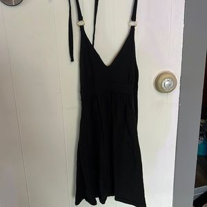 Black halter dress
